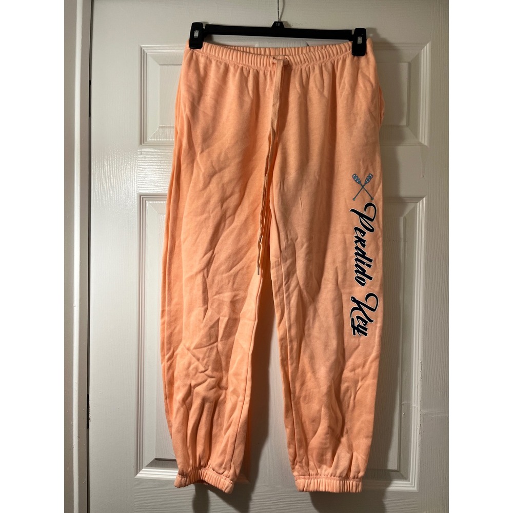 US Vintage Perdido Key Florida Peach Graphic Jogger Sweatpants Womens Small